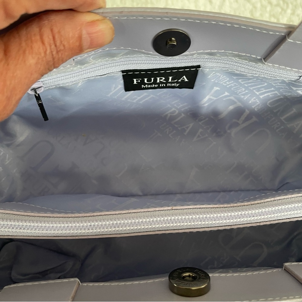 Furla Leather Shoulder Bag, Light Purple - Picture 8 of 10